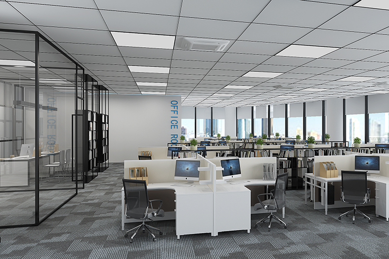 半開放式辦公室裝修效果圖