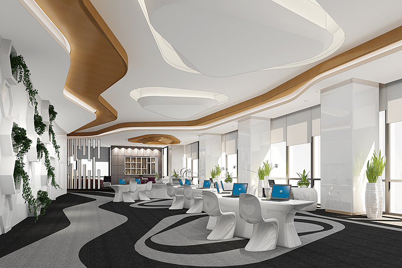 開放式辦公室裝修效果圖