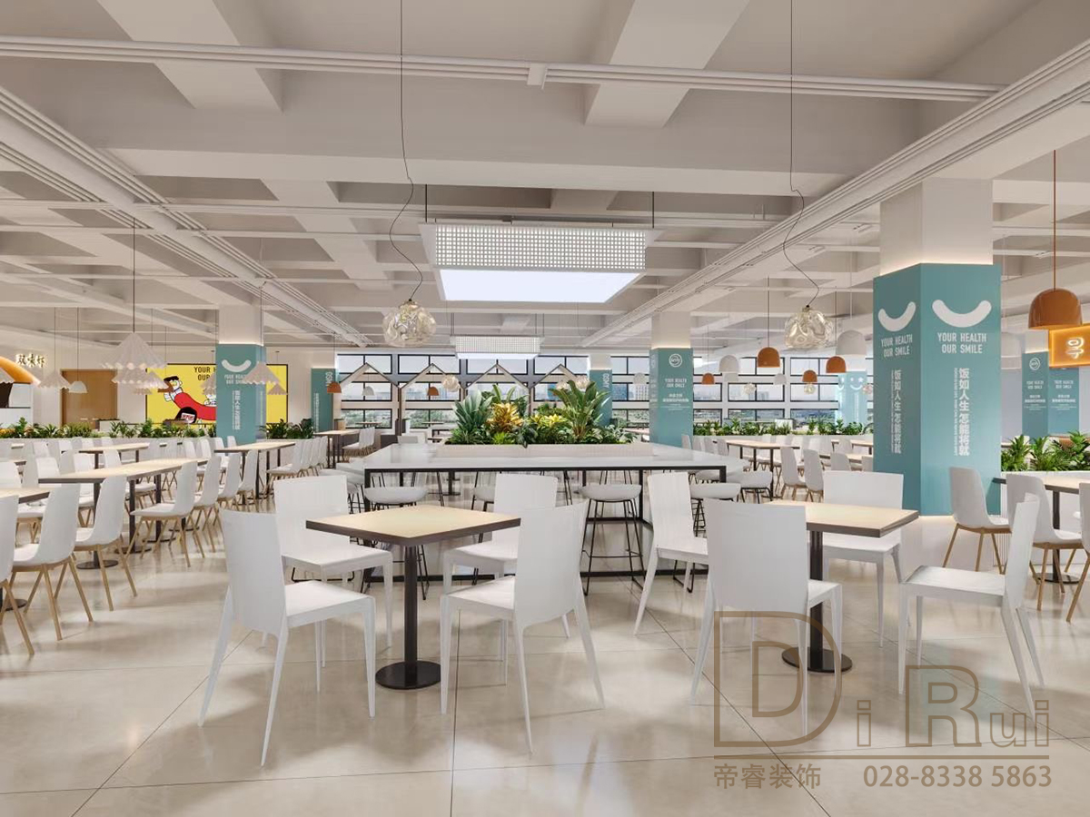 大學(xué)食堂校園餐廳裝修設(shè)計效果圖